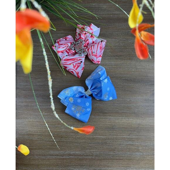 Set of 2 very lovely Christmas hair bows - Picture 1 of 4